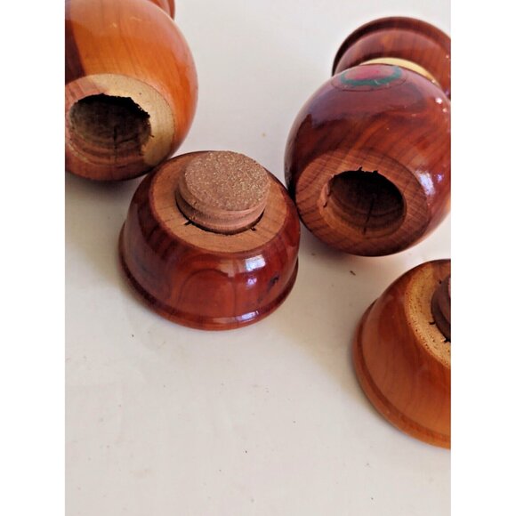 Vintage souvenir wooden Salt and Pepper shakers Jamestown, Virgina - Picture 10 of 12